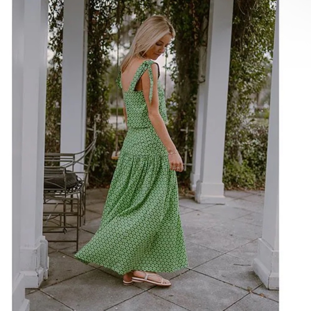 ANTONIO MELANI Green Printed Maxi Skirt set - Picture 2 of 13